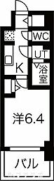 メイクス名駅南II 9階1Kの間取り