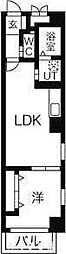 フェリシダージ鶴舞 2階1LDKの間取り