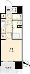 アステリ鶴舞トゥリア 5階1Kの間取り
