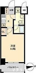 ASレジデンス上前津 3階1Kの間取り