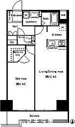 パークアクシス丸の内 9階1LDKの間取り
