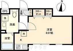 Branche桜山Chambre 4階ワンルームの間取り
