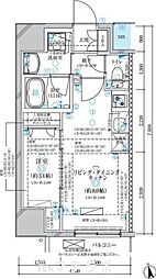 ディアレイシャス名古屋浄心 6階1LDKの間取り