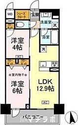 CEDAR　NORITAKE 7階2LDKの間取り