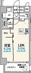 GranVia浄心 2階1SLDKの間取り