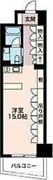 エスティメゾン葵 8階ワンルームの間取り