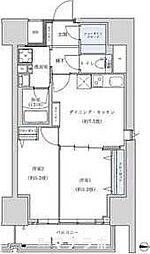 パークアクシス新栄 2階2DKの間取り