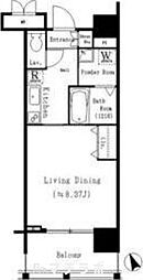 ルーエ本山 2階1Kの間取り