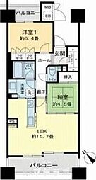 ベレーサ鶴舞公園 12階2LDKの間取り