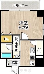 CITY SPIRE名駅前 2階1Kの間取り