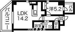 リーヴァストゥーディオ丸の内 2階1LDKの間取り