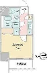 エスプレイス鶴舞ガーデンテラス 9階1Kの間取り