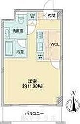エルブ浄心 4階ワンルームの間取り