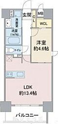 スリーアイランドタワー名駅北 9階1LDKの間取り