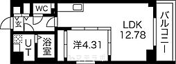 S-FORT熱田花町 3階1LDKの間取り