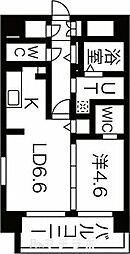シェソワ東桜 3階1LDKの間取り