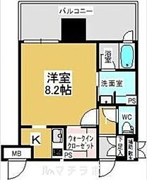 エスペランサ葵 4階1Kの間取り