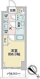 アステリ鶴舞テーセラ 13階1Kの間取り