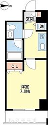 プロシード金山 7階1Kの間取り