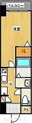 フローライト上前津 1階1Kの間取り
