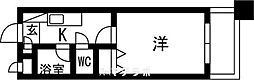TKビル 4階1Kの間取り