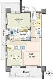テラッツァ白壁 2LDKの間取図画像