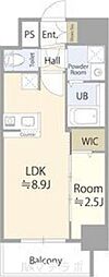 エスリード ザ・レガリア新栄ALTAIER 1LDKの間取図画像