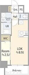 名古屋市中区新栄2丁目マンション 1LDKの間取図画像