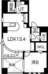 プライムヒルズ 1LDKの間取図画像