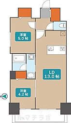 プレサンス丸の内フォート 2LDKの間取図画像