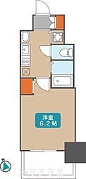 プレサンス鶴舞公園WEST ワンルームの間取図画像