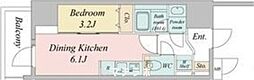 名古屋市千種区今池5丁目マンション 1DKの間取図画像