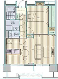 セキスイハイム徳川レジデンス 1LDKの間取図画像