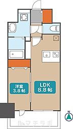 プレサンスTHE新栄 1LDKの間取図画像
