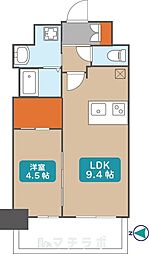 プレサンス太閤通ファシール 1LDKの間取図画像