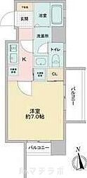 リエス鶴舞WESTTOWER 1Kの間取図画像