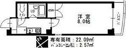 シャトー村瀬・千代田 1Kの間取図画像