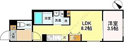LUORE黒川EAST 1LDKの間取図画像