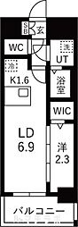 メイクスアート名古屋城西 1LDKの間取図画像