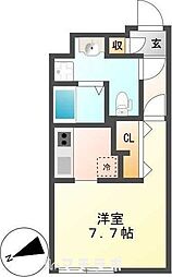 Branche千種公園 ワンルームの間取図画像