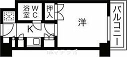 カルム亀島 1Kの間取図画像