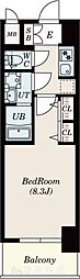 S-RESIDENCE名駅West 1Kの間取図画像