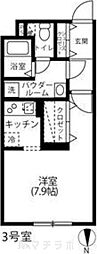クレストタップ名古屋ウエスト ワンルームの間取図画像