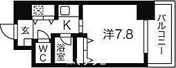 AXIS桜通内山 1Kの間取図画像