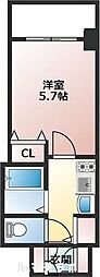 プレサンス新栄デコール 1Kの間取図画像