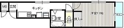 シェルコート金山 1Kの間取図画像