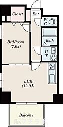 WHOUSE 1LDKの間取図画像