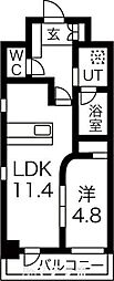 GKfanレジデンス 1LDKの間取図画像