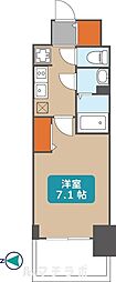 プレサンスNAGOYAファスト 1Kの間取図画像