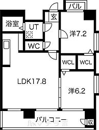 プロビデンスアオイタワー 2LDKの間取図画像